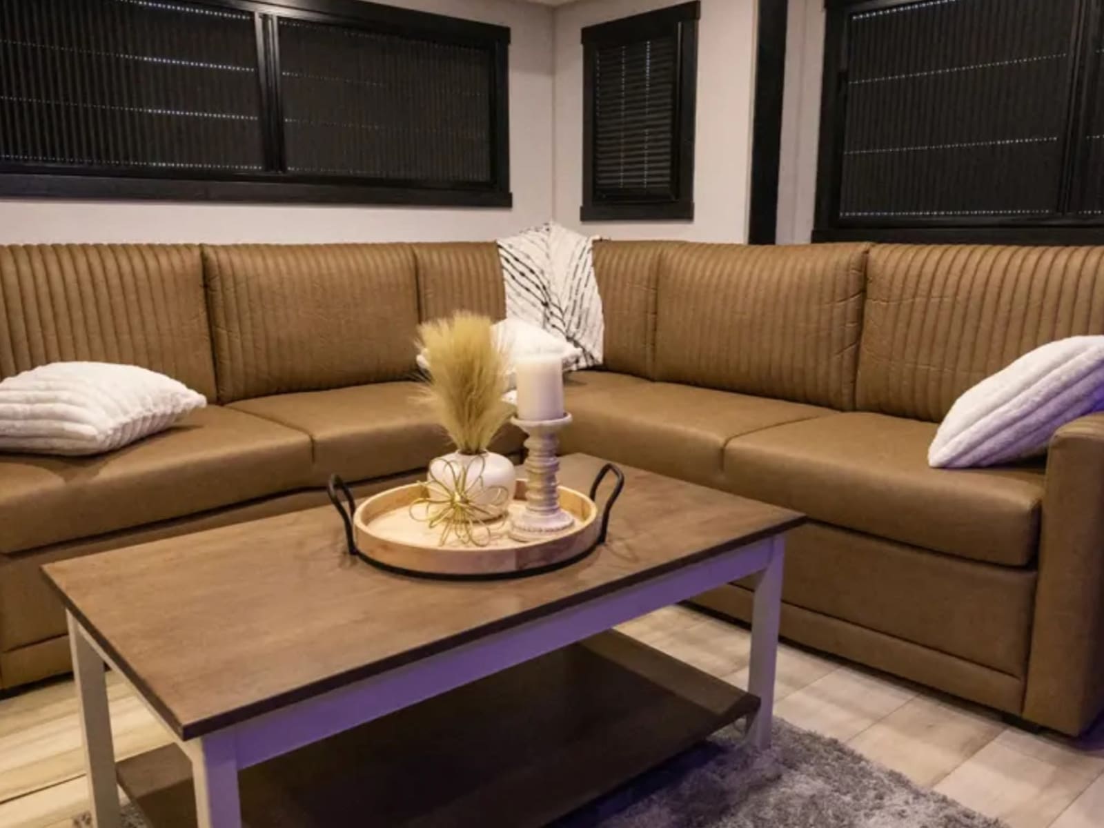 Sectional seating in the Roost43 living area
