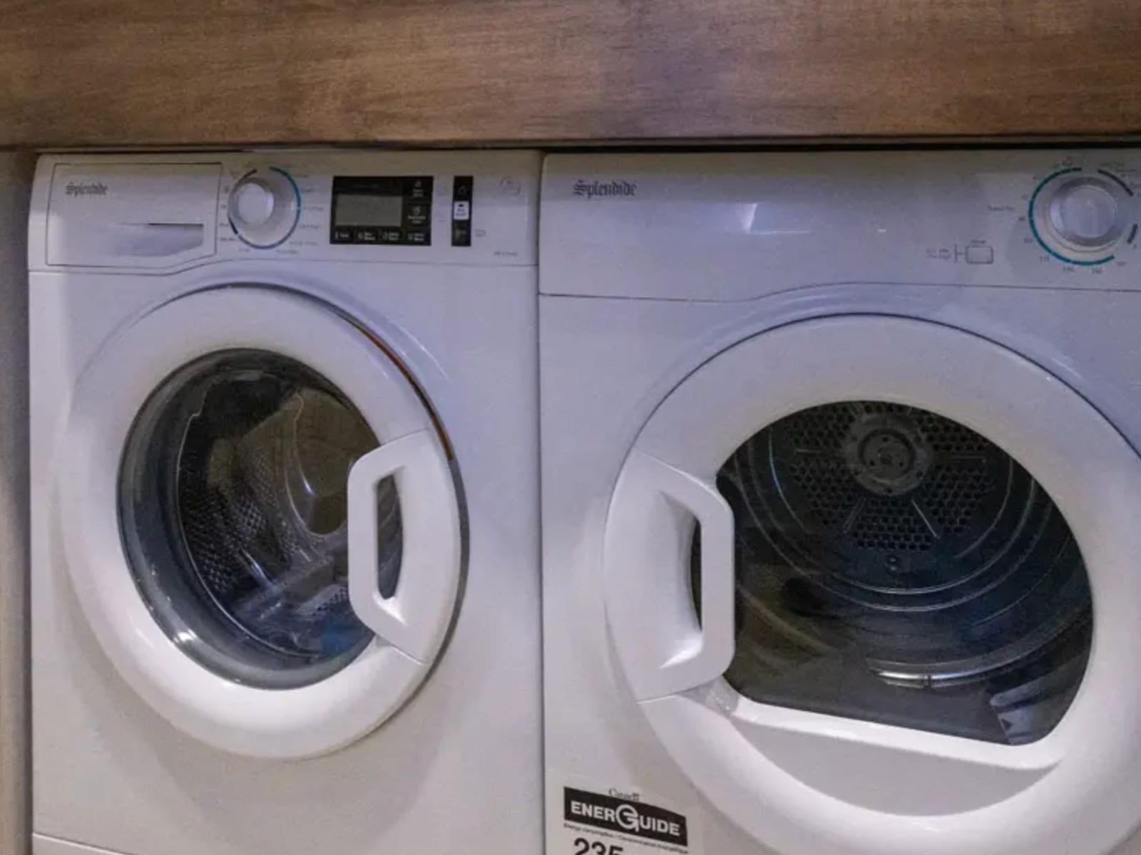 Full-size washer and dryer on board