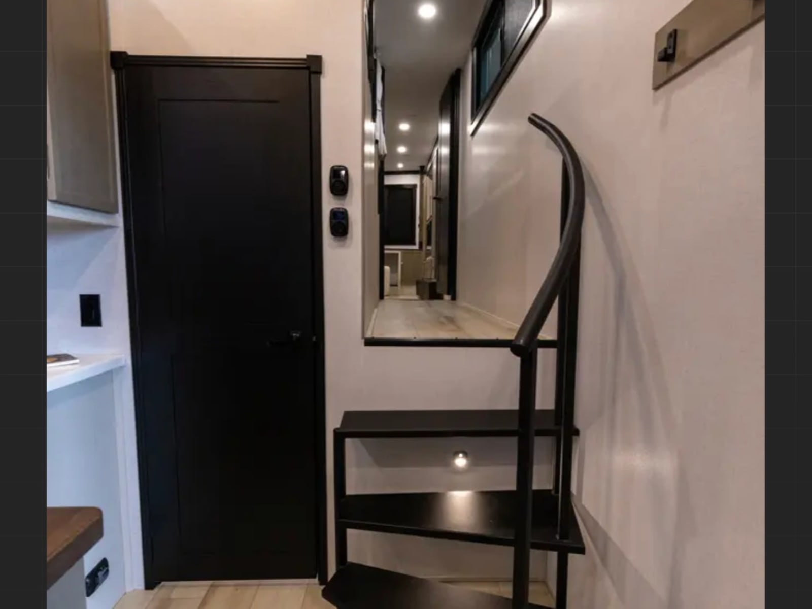 Staircase leading up to the loft bunkhouse